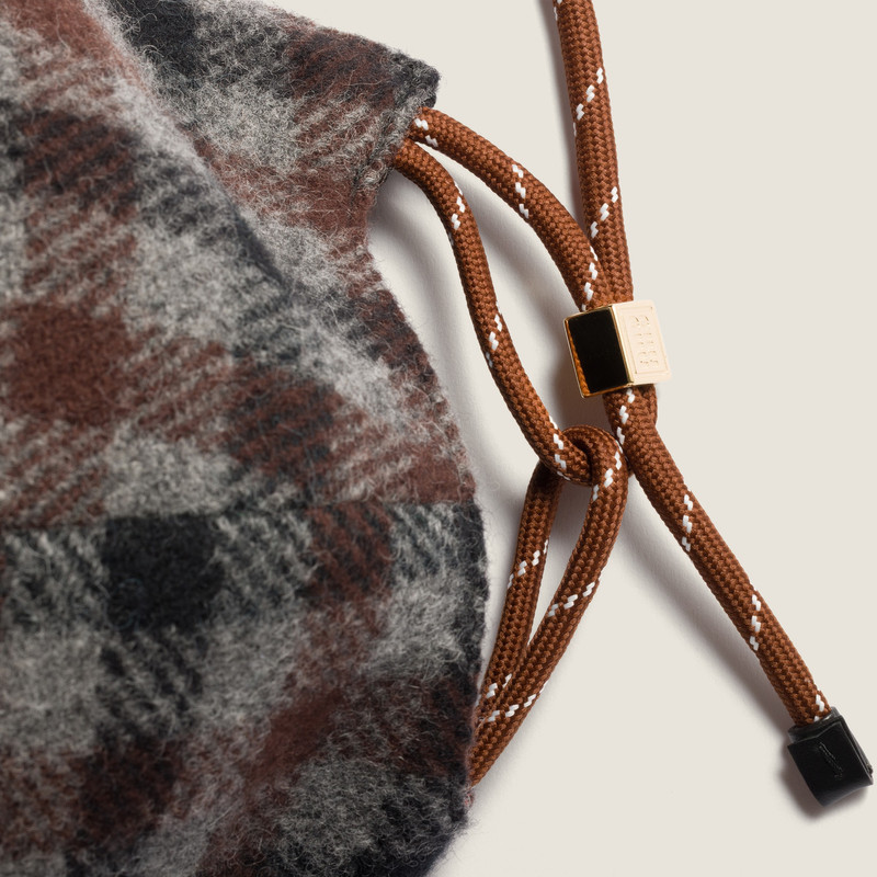 Miu Miu Plaid wool baseball cap outlook