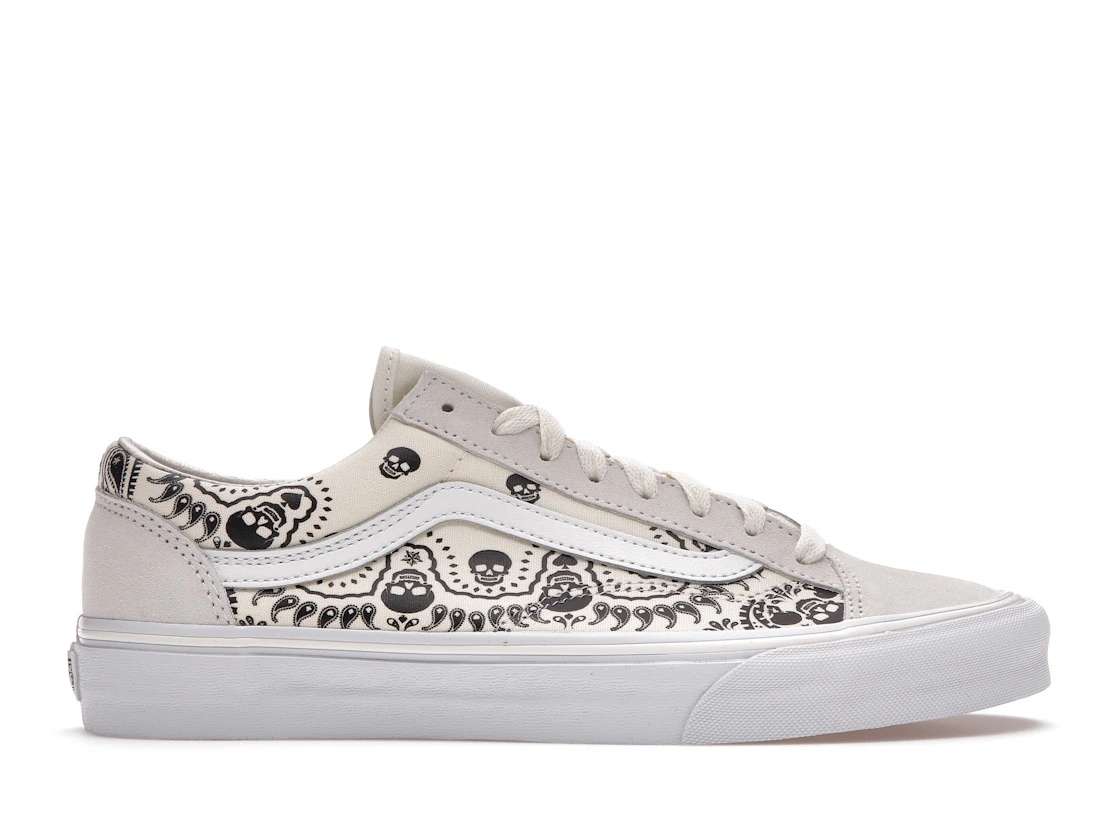 Vans Style 36 Skull Bandana White Black - 1