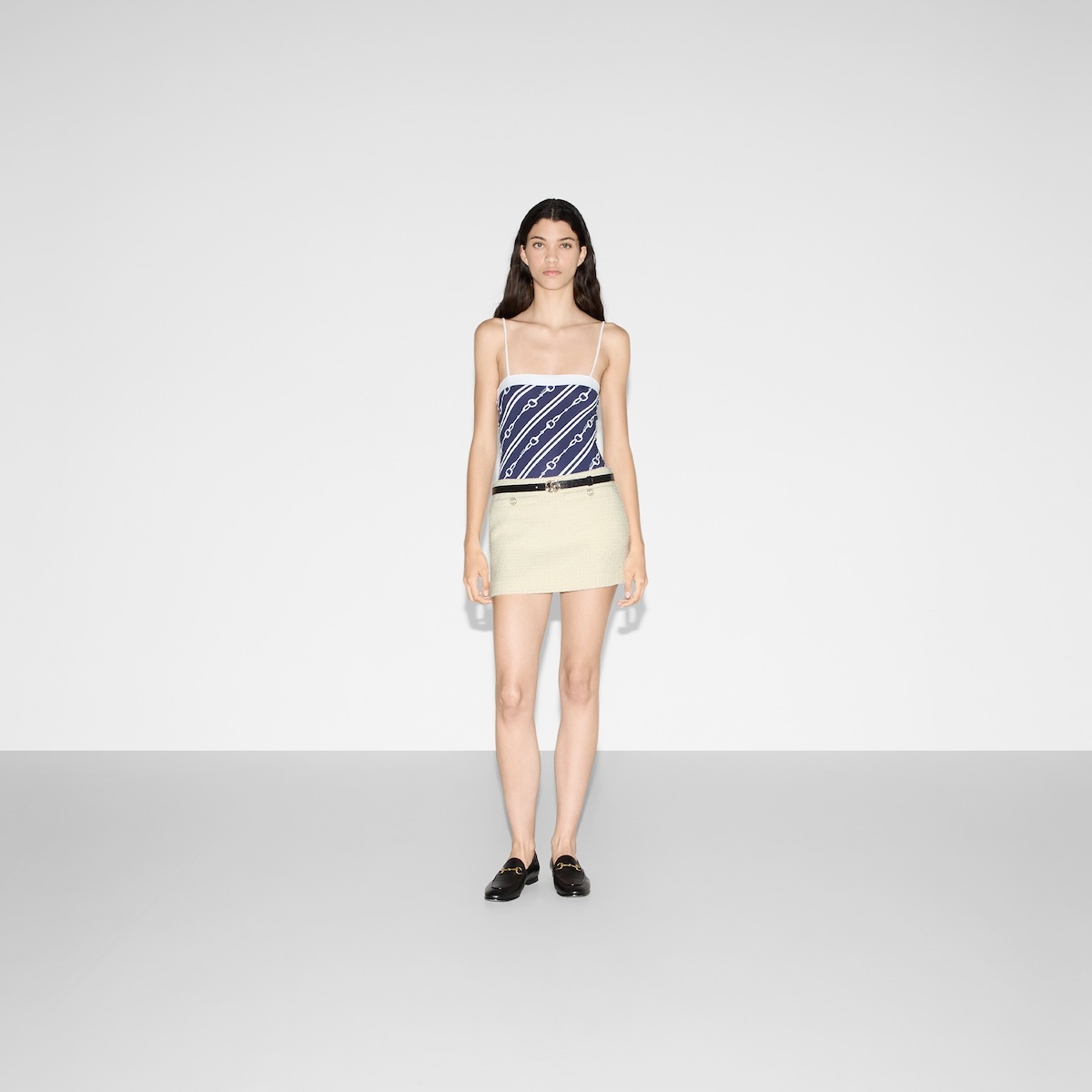 Horsebit print sparkling jersey swimsuit - 2