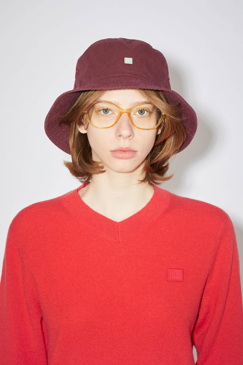 Acne Studios Bucket hat - Wine red outlook