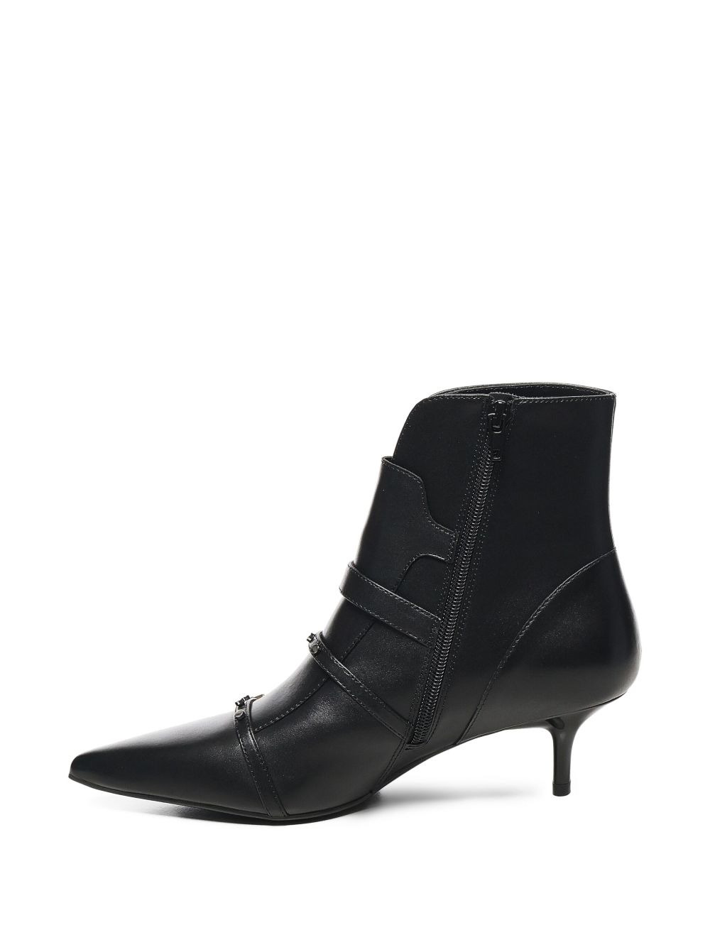buckle-detail pointed-toe boots - 4