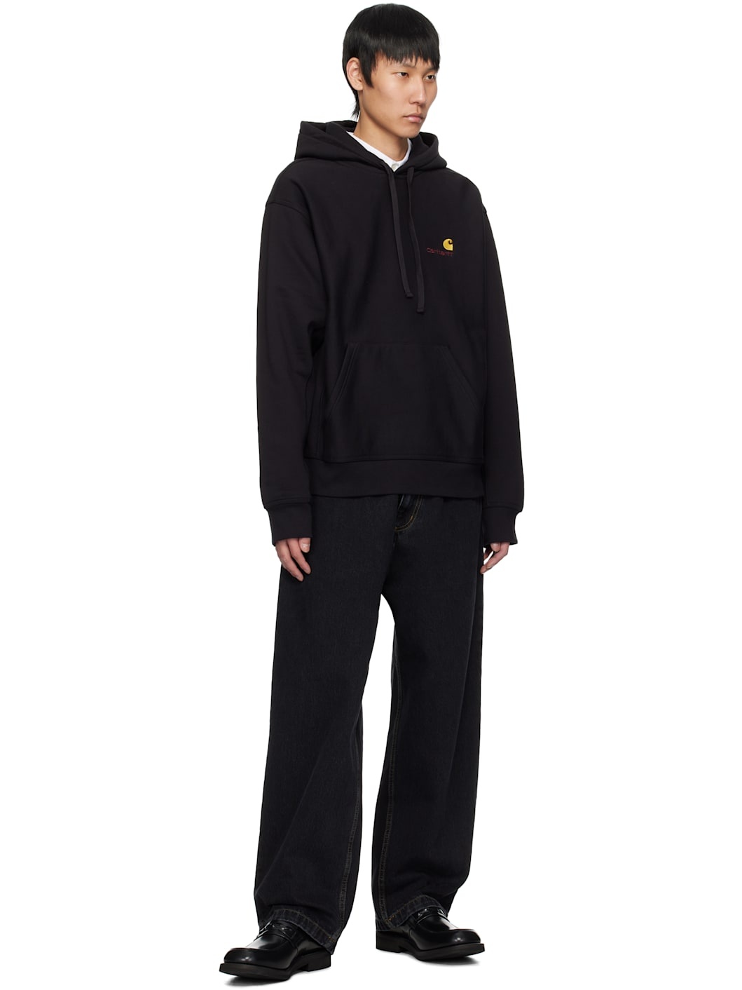 Black American Script Hoodie - 4