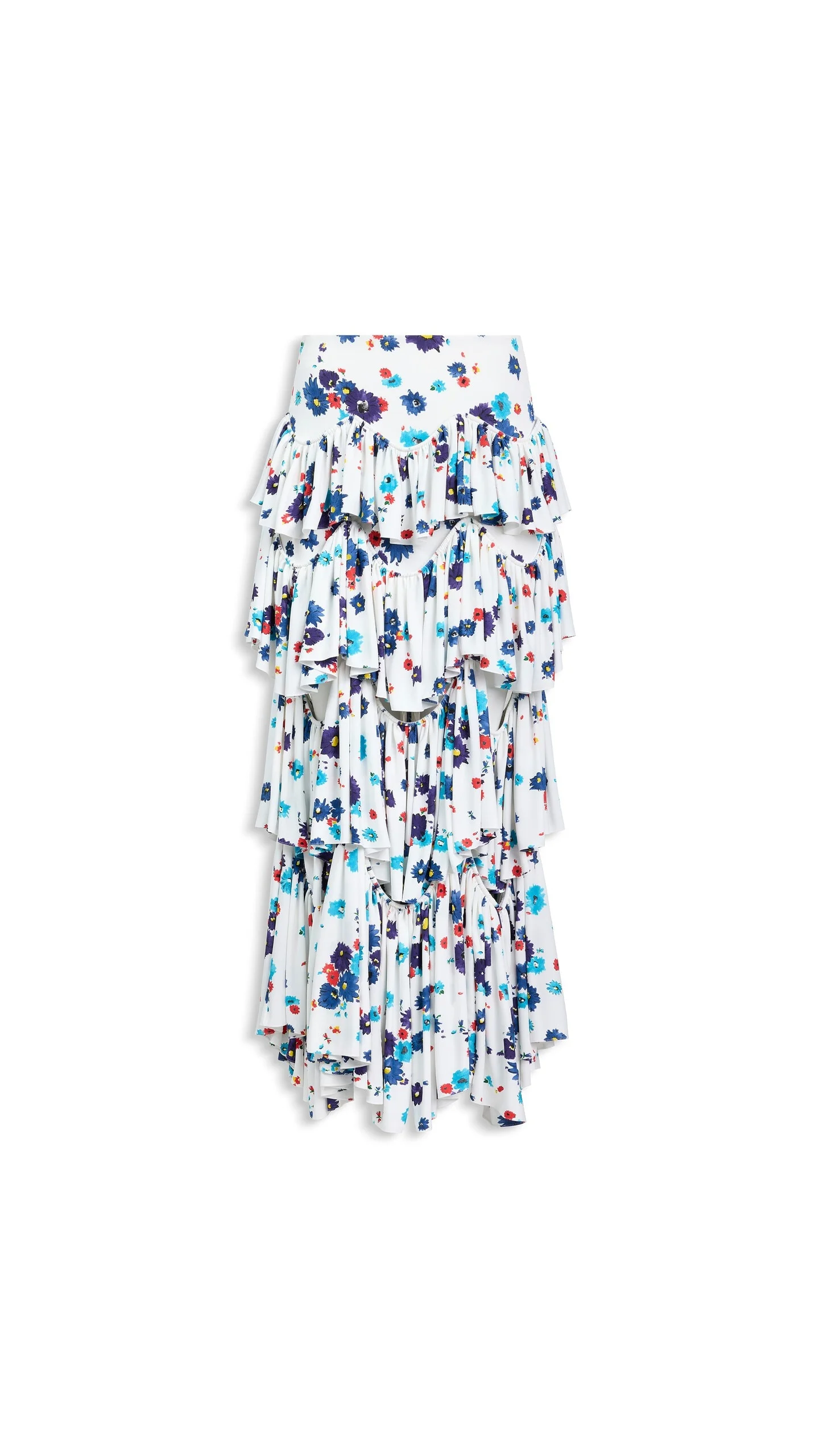 DRAPED PRINTED DRESS - 1