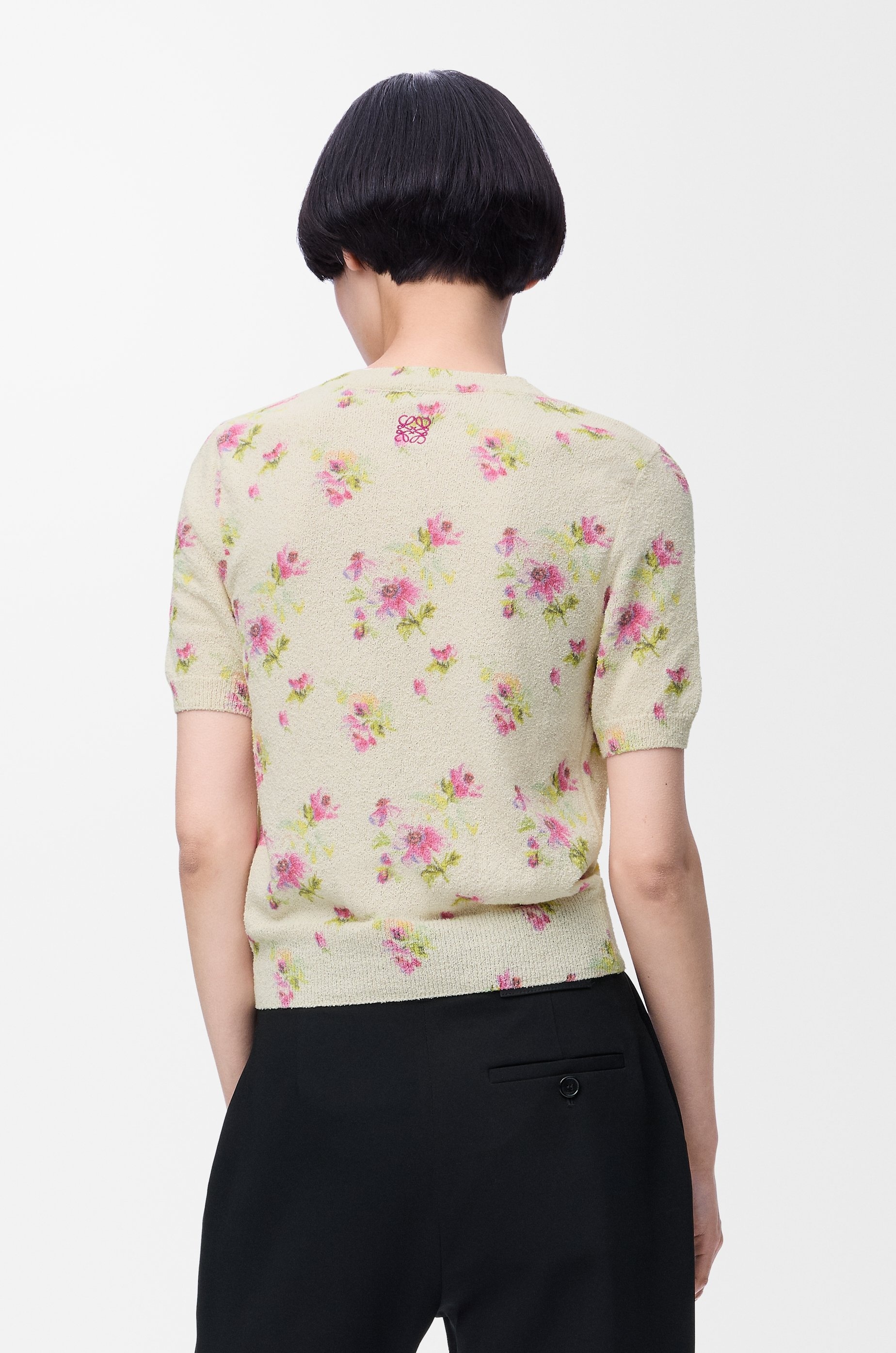 Short sleeve sweater in cotton blend - 4