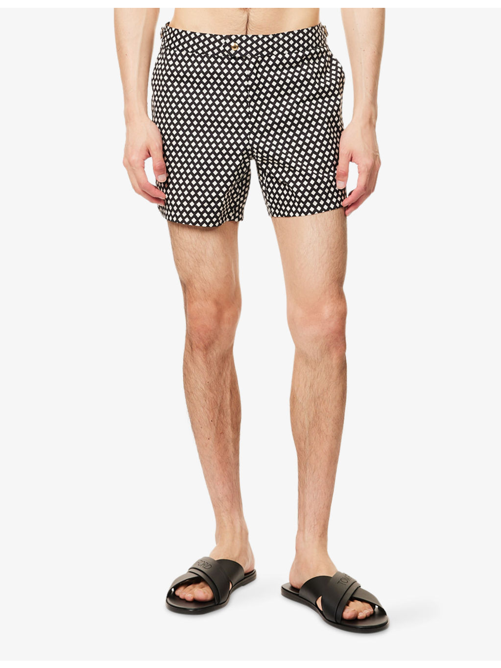 Regular-Fit Graphic-Pattern Woven Swim Shorts - 3