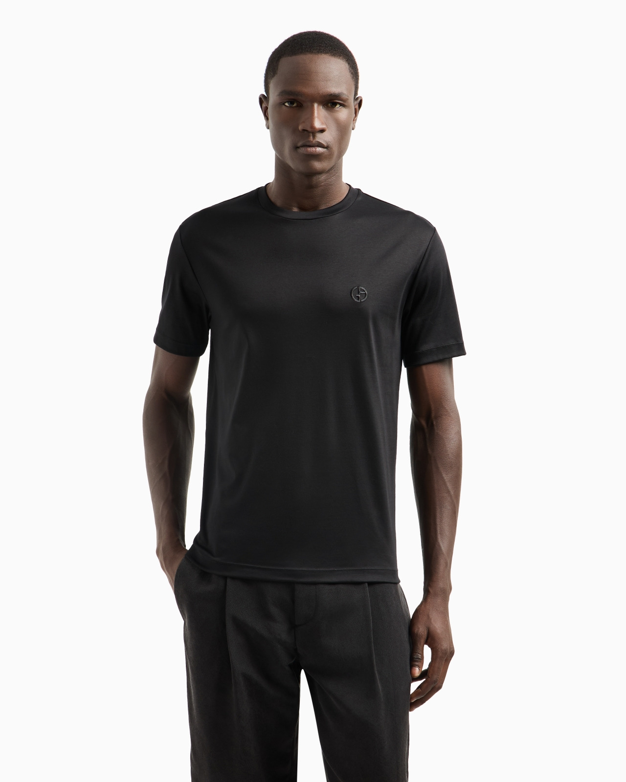 COTTON-INTERLOCK T-SHIRT WITH EMBROIDERED LOGO - 4