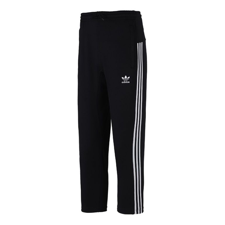 Men's adidas originals Athleisure Casual Sports Loose Running Long Pants/Trousers Black H09121 - 1