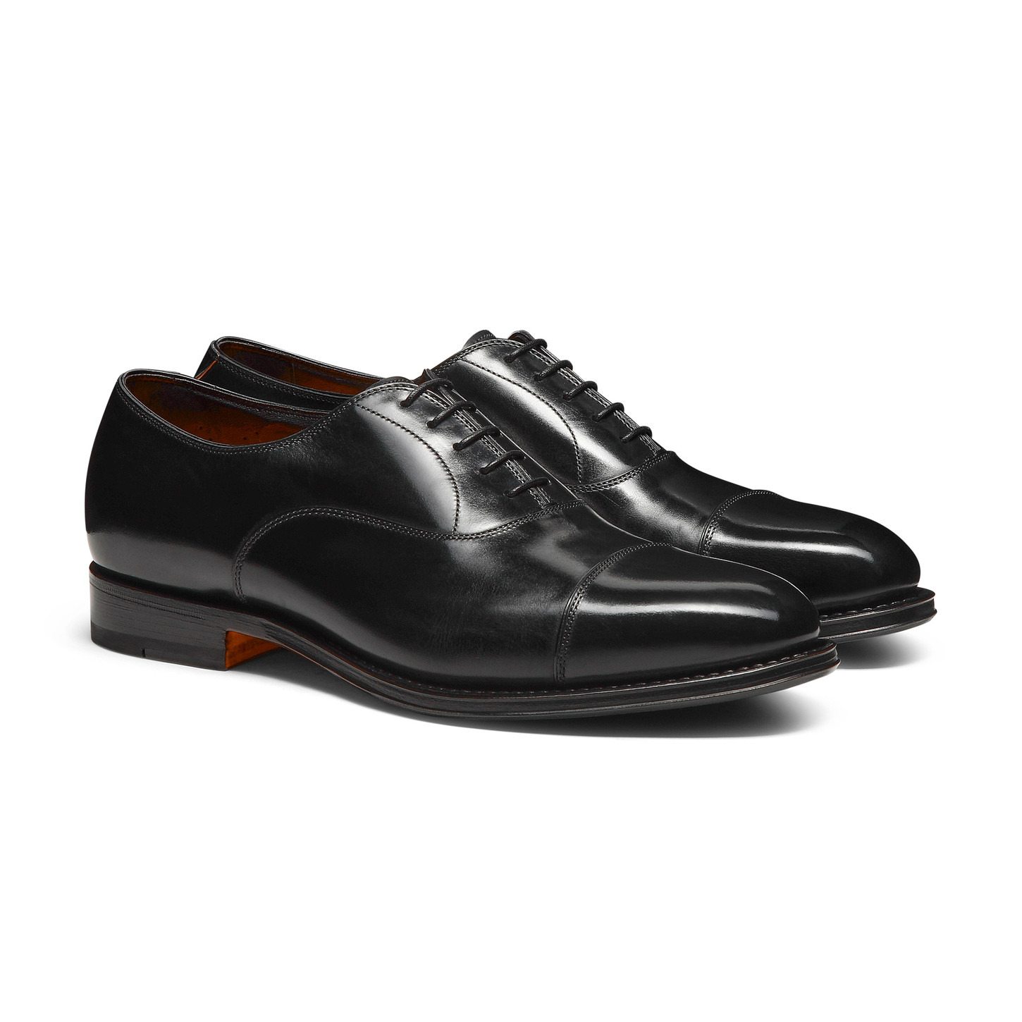 Men's black leather Oxford shoe - 2