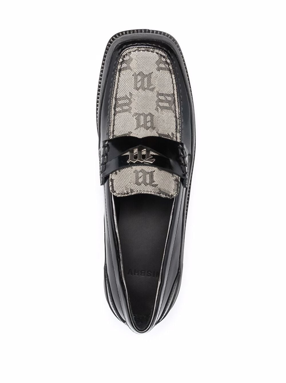 jacquard monogram loafers - 4