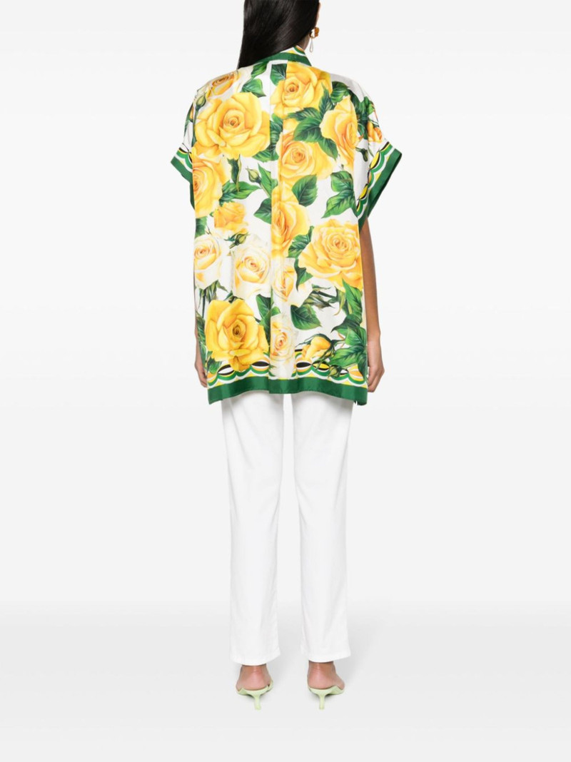 rose-print silk shirt 4