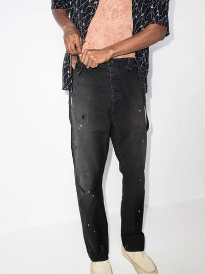 visvim Travailler braces distressed-effect jeans outlook