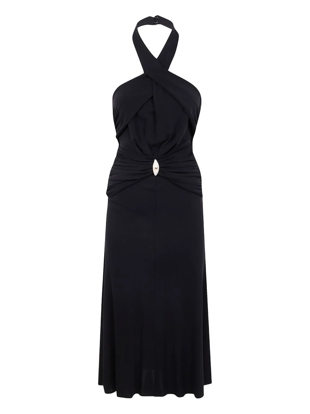 halterneck ruched dress - 1