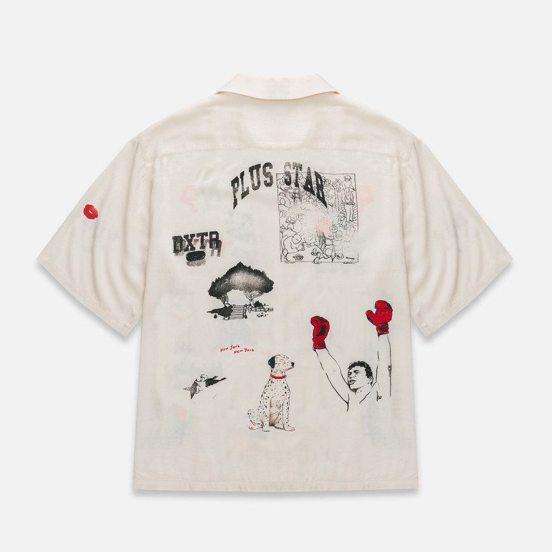 NY Sketch Vintage White + Red + Black Shirt 3