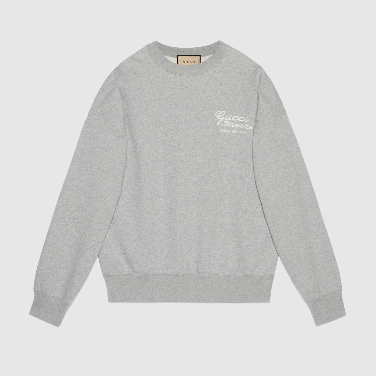 Cotton jersey sweatshirt with embroidery - 1