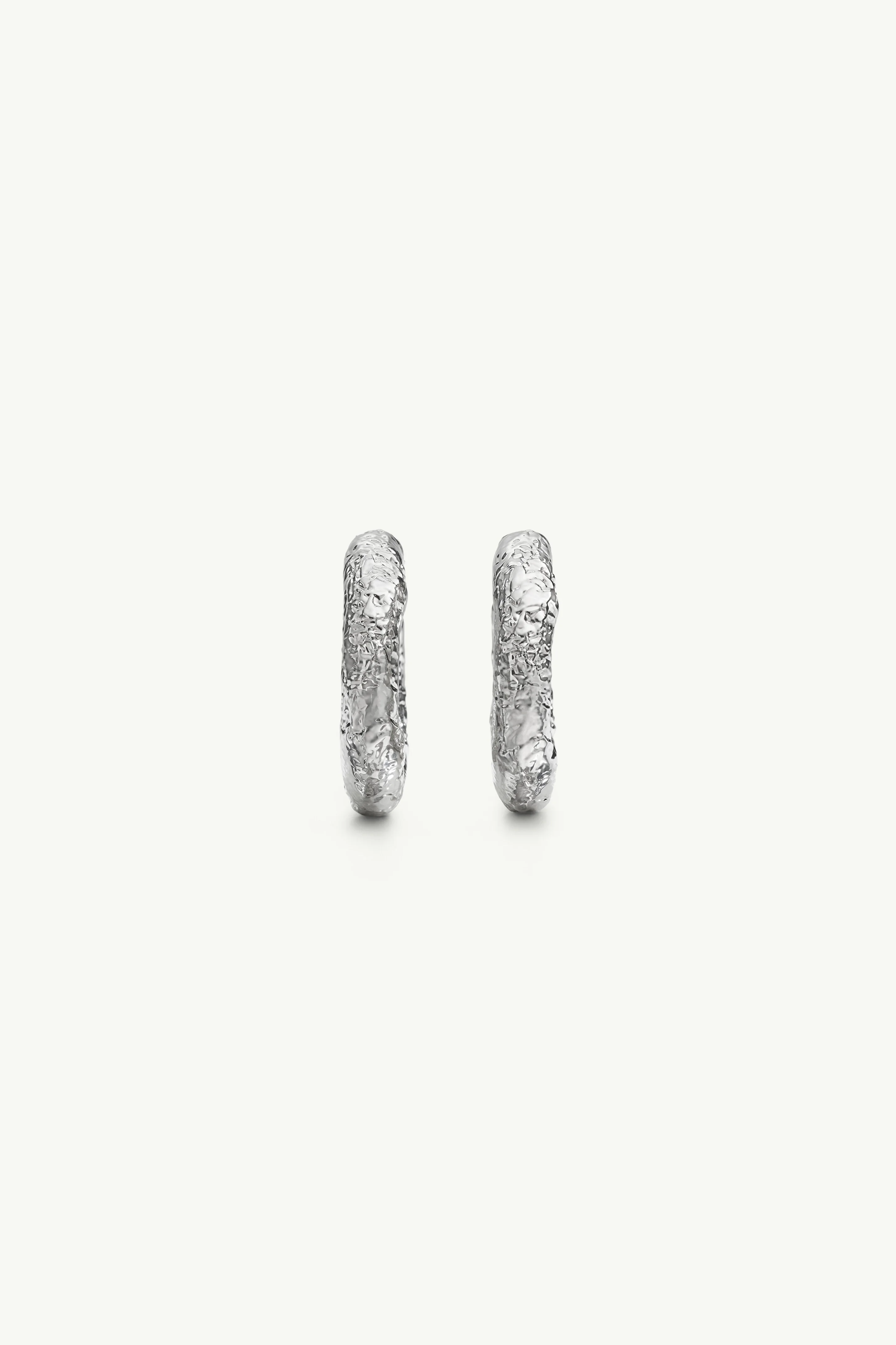 Silver foil earrings - 1