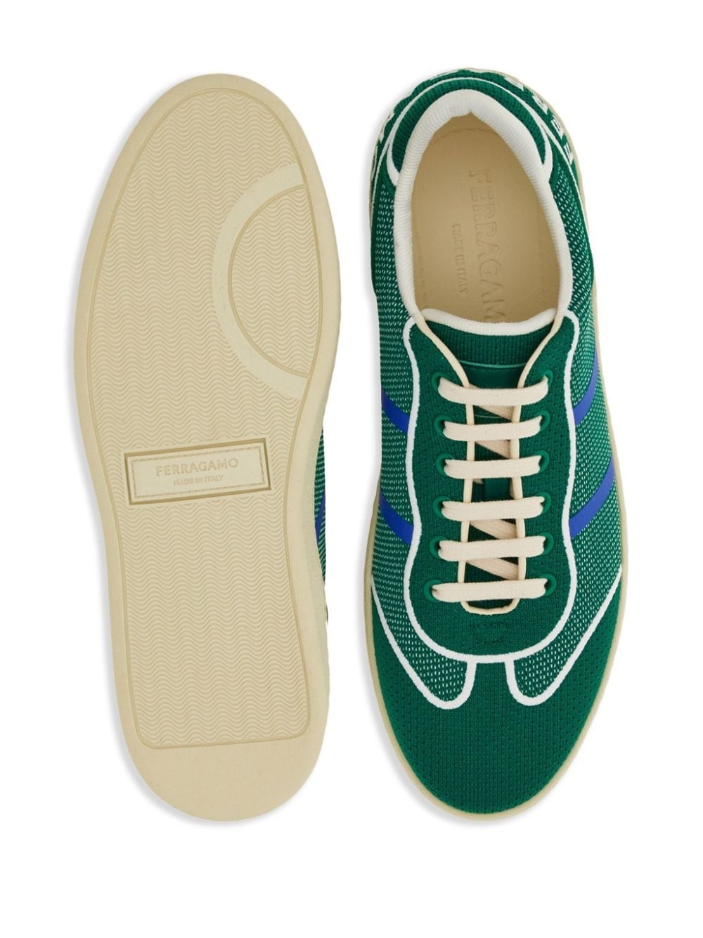 logo-embroidered panelled sneakers - 5