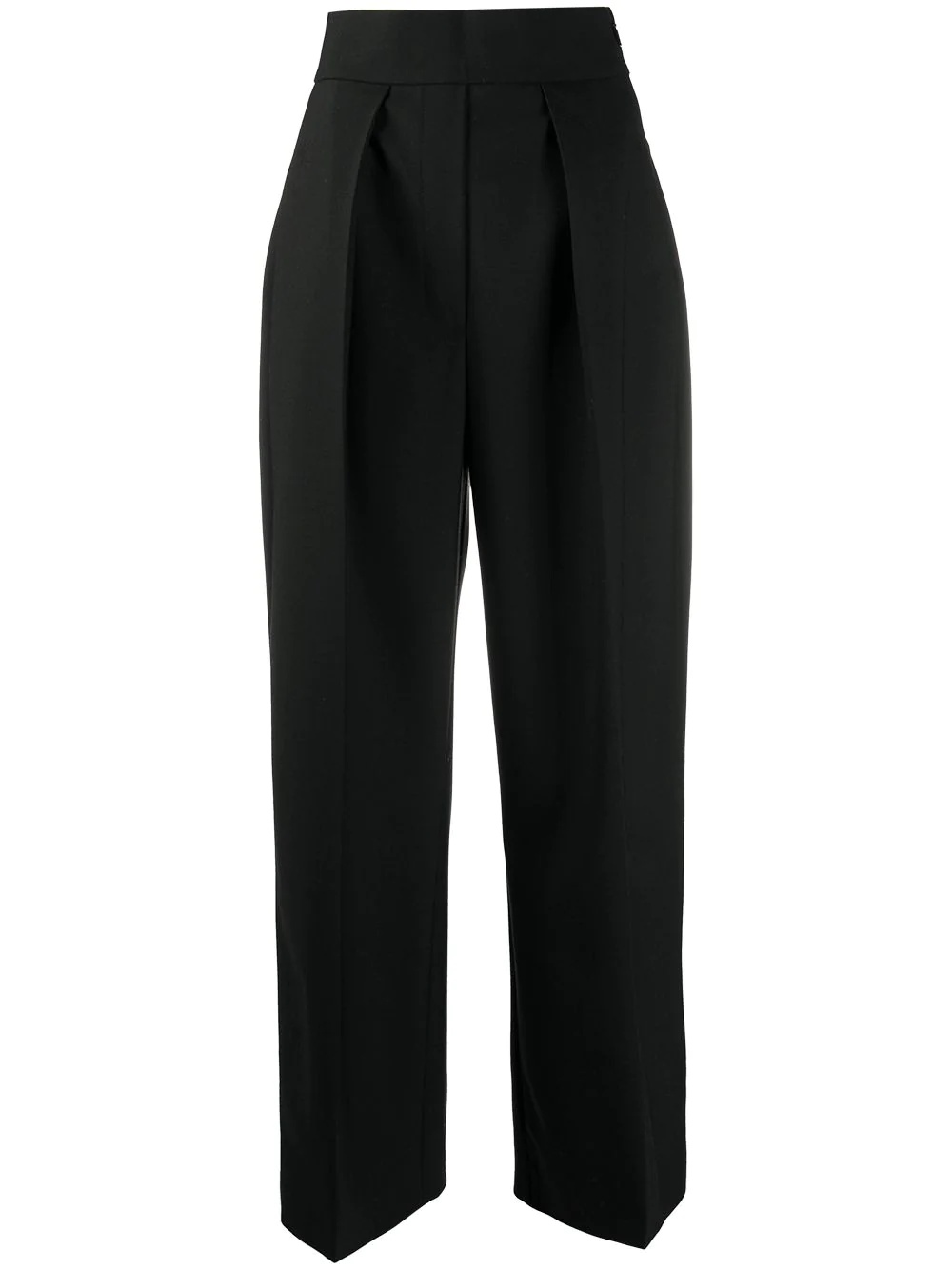 pleated high-rise trousers - 1