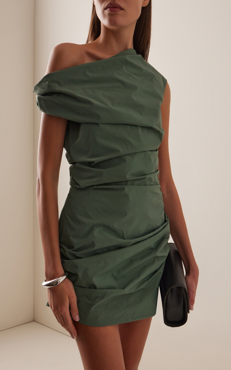 Paris Georgia Remmy Poplin Mini Dress green outlook