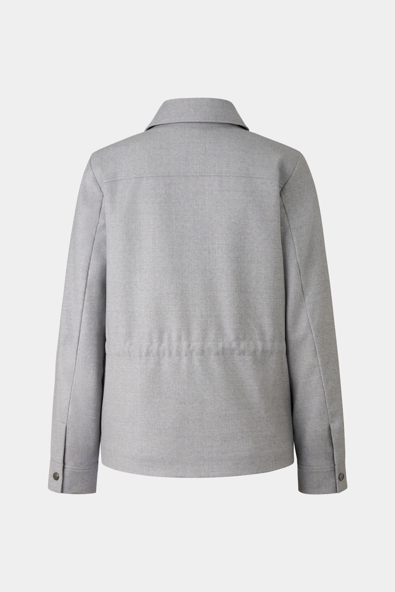 BOGNER Emira flannel jacket in Light gray outlook