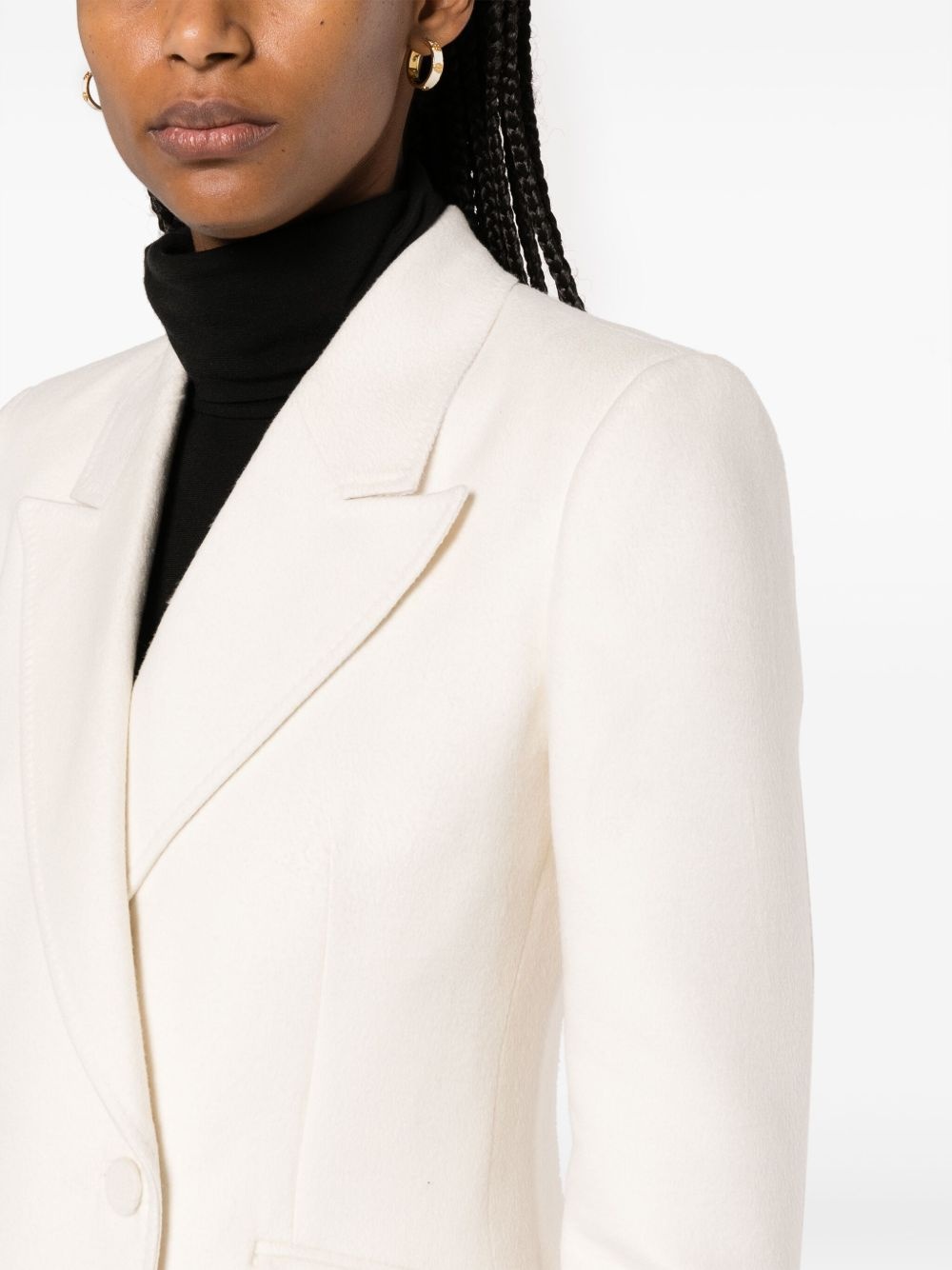 double-breasted silk blazer - 5