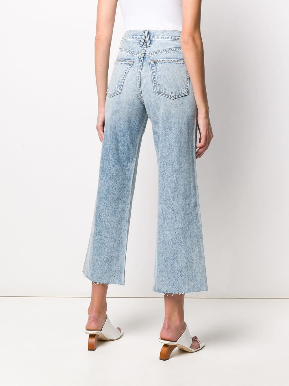 mid rise cropped jeans - 4