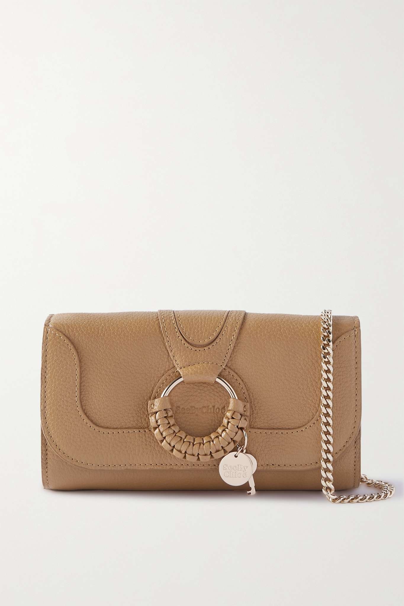 Hana textured-leather shoulder bag - 1