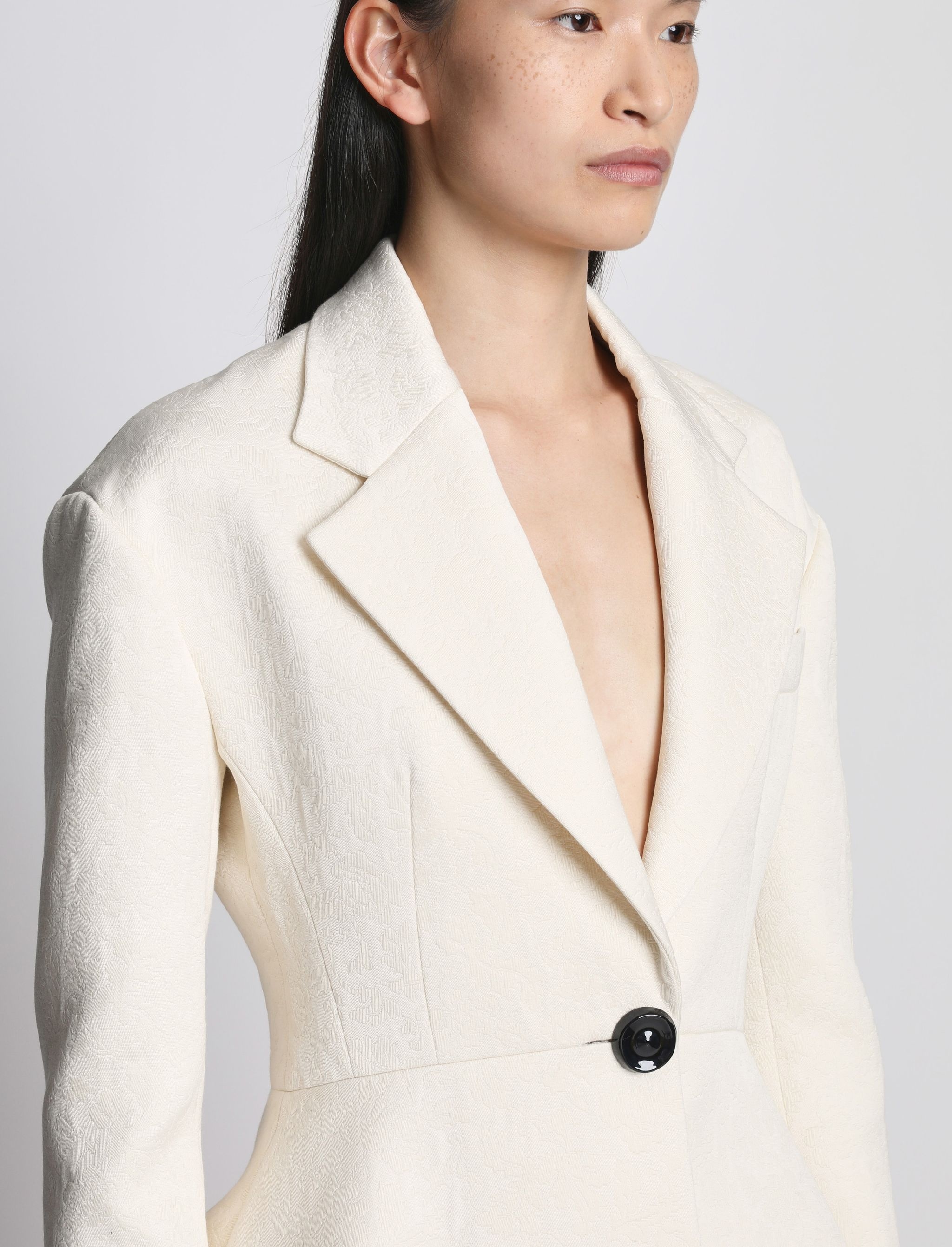 Cotton Wool Jacquard Blazer - 6