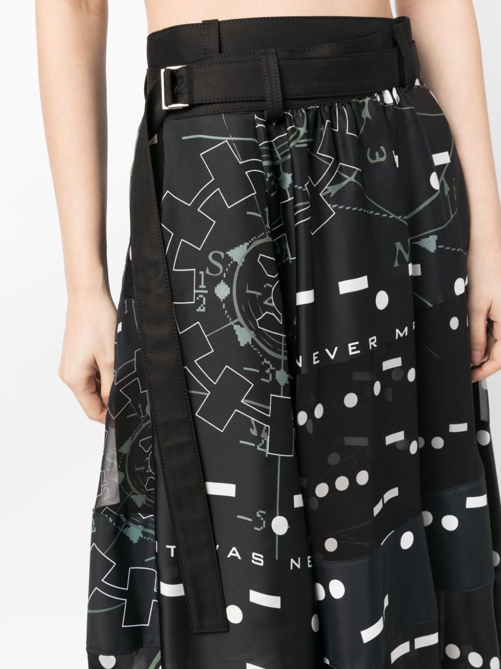 x Interstellar belted midi skirt - 7