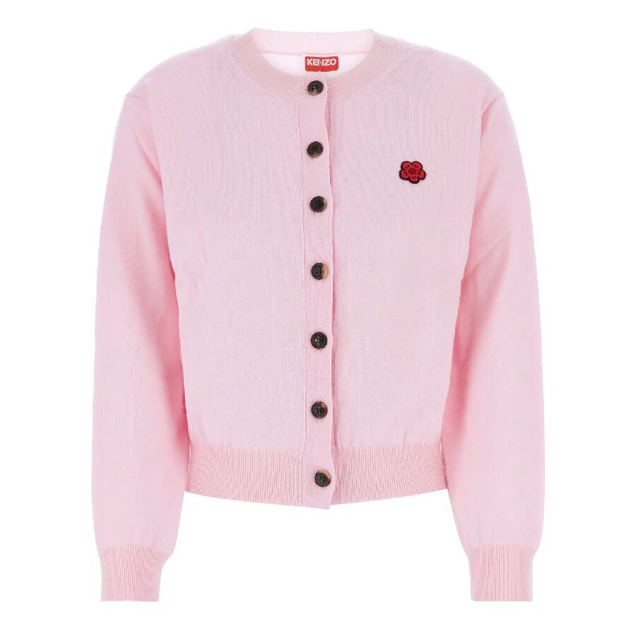 Kenzo Knitted Flower Patch Wool Cardigan - 5