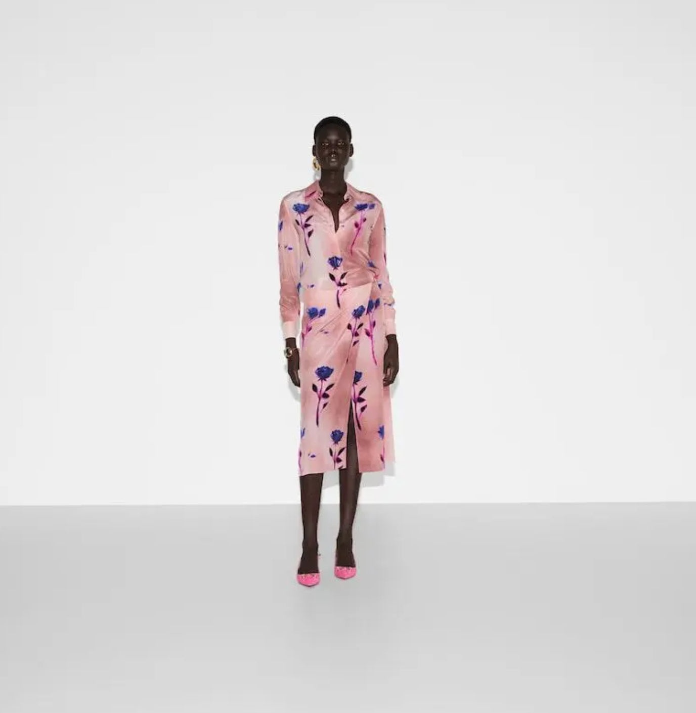 Gucci Floral Print Crepe De Chine Shirt - 2
