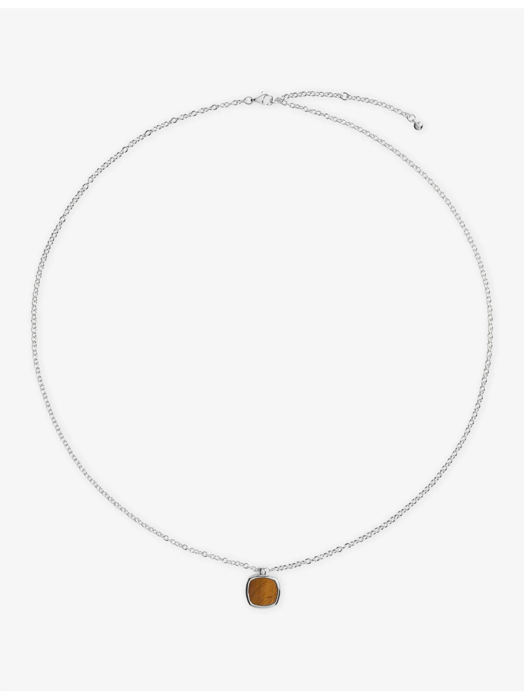 Delphi Gemstone Sterling Silver and Tiger's Eye Necklace - 1