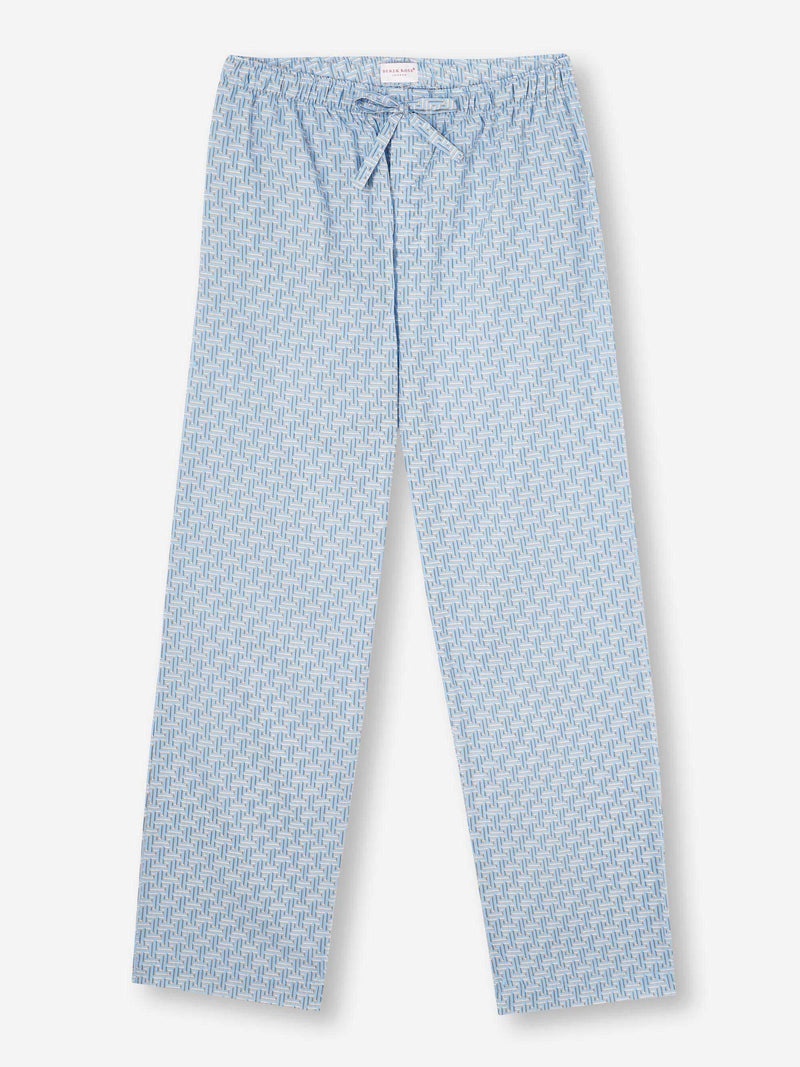 Men's Lounge Trousers Ledbury 72 Cotton Batiste Blue - 1