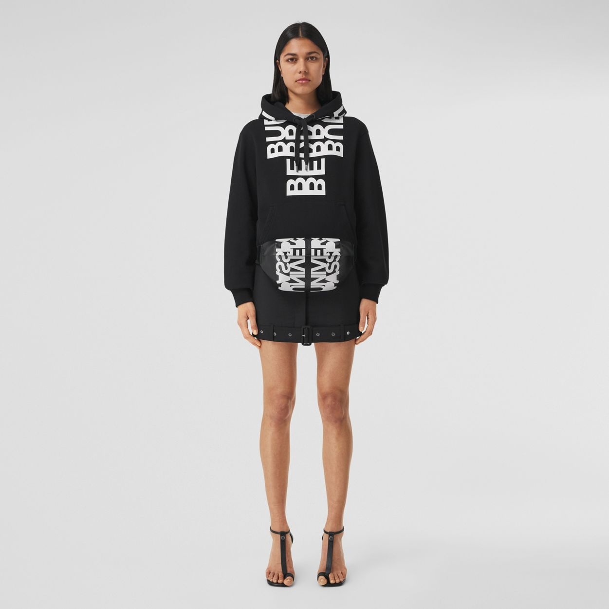 Logo Print Cotton Oversized Hoodie - 6