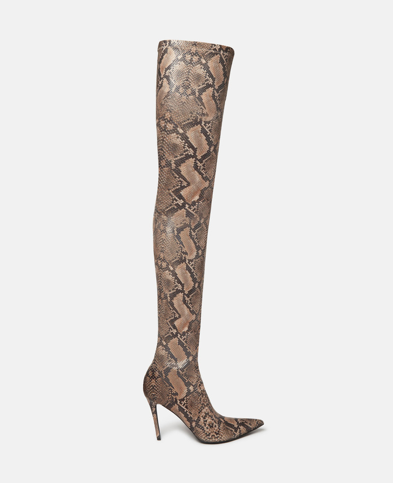 Stella Iconic Python Print Heeled Over-the-Knee Boots 1