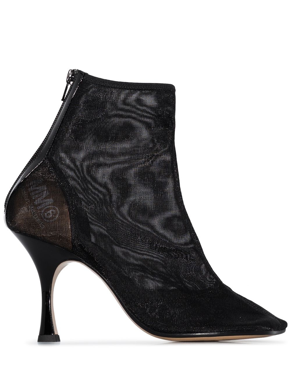 mesh square toe ankle boots - 1