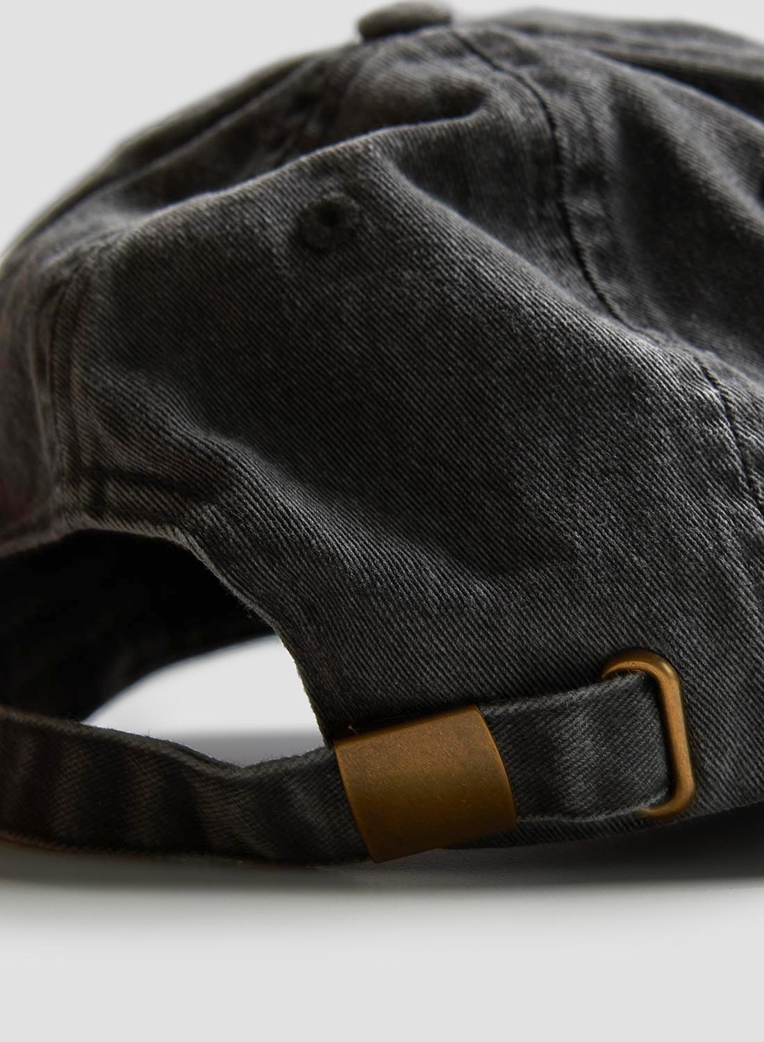 Vintage 6 Panel Cap in Washed Black - 3