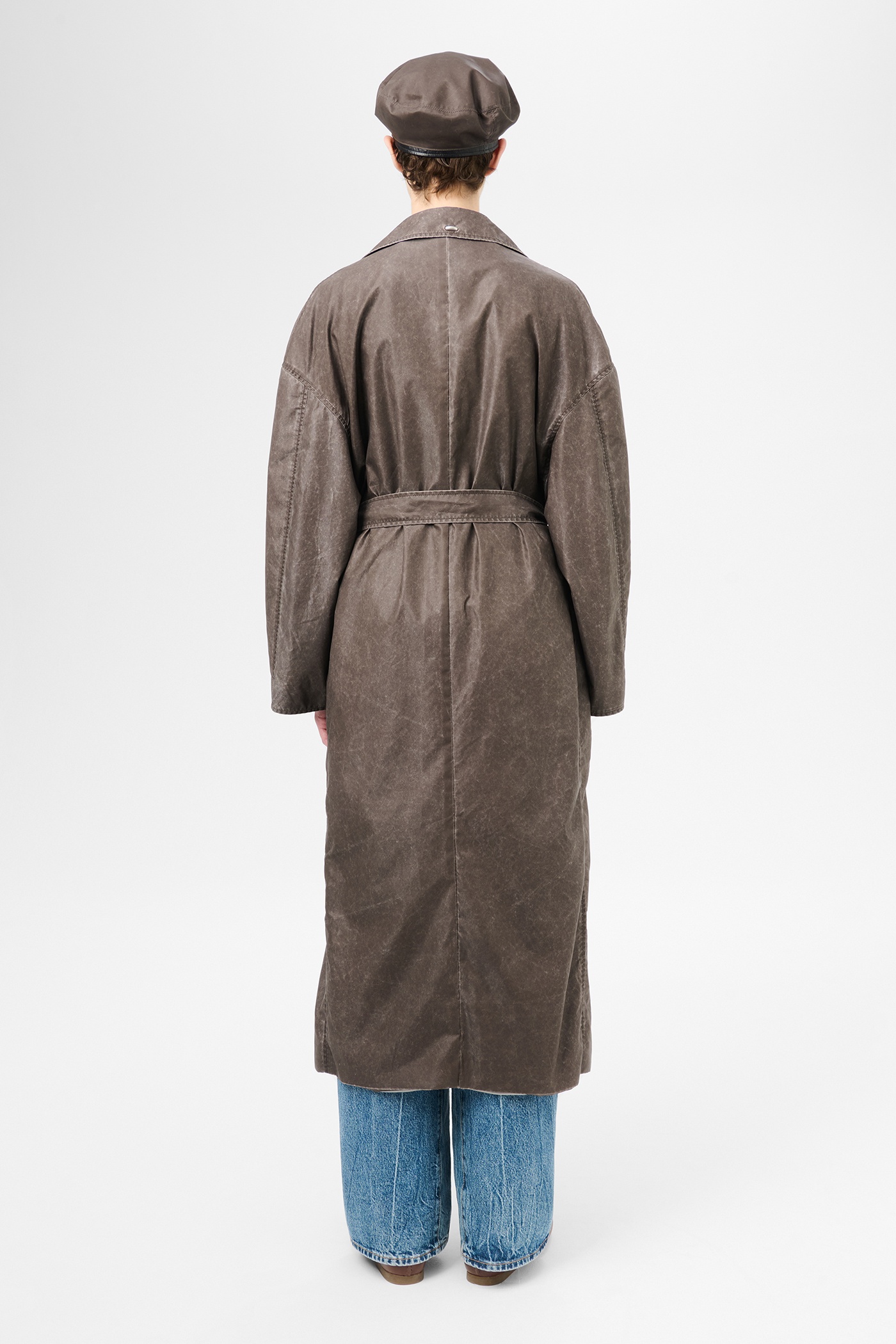 Court Coat Brown Wash Out Nylon - 5