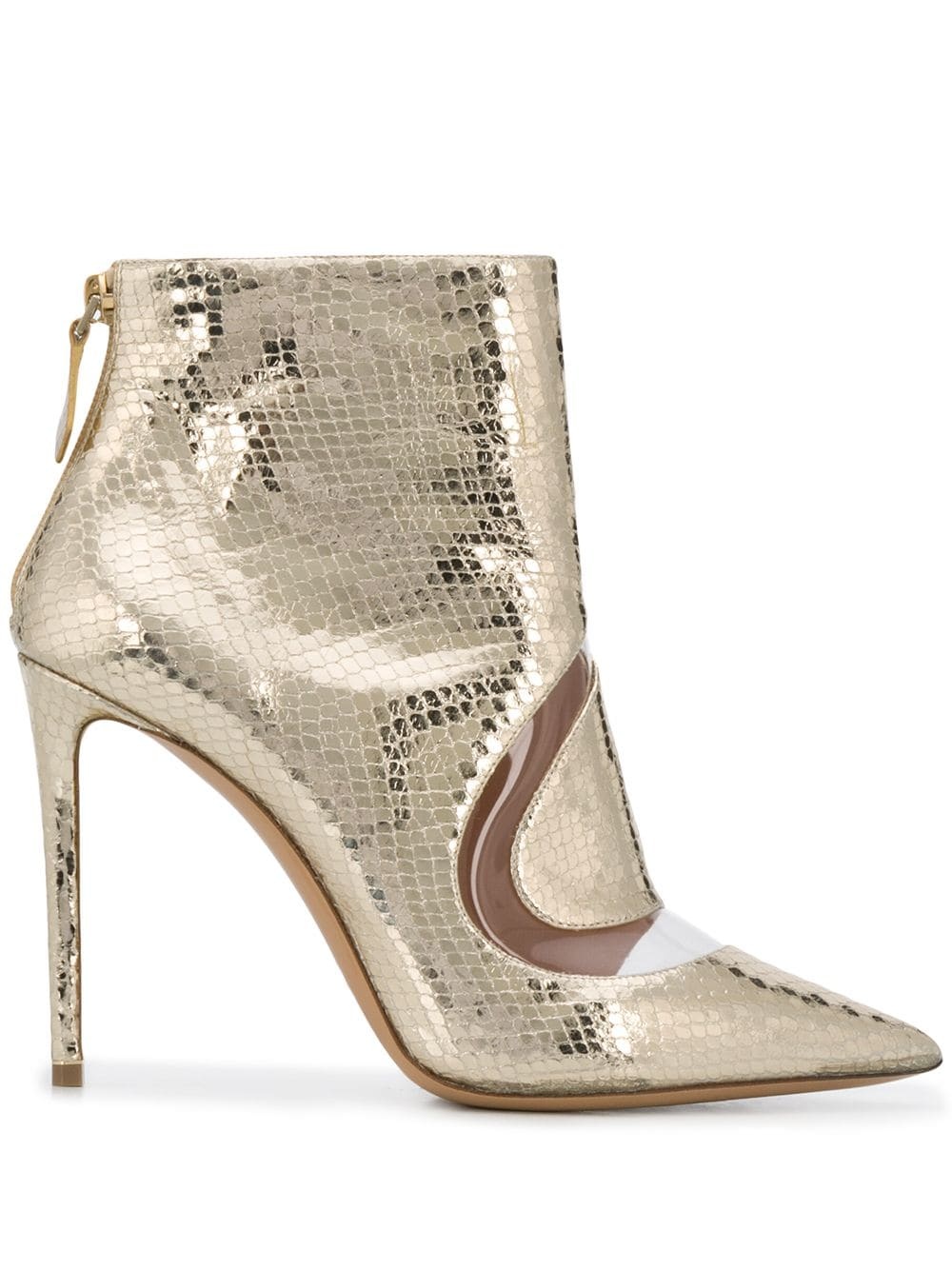 metallic S ankle boots - 1