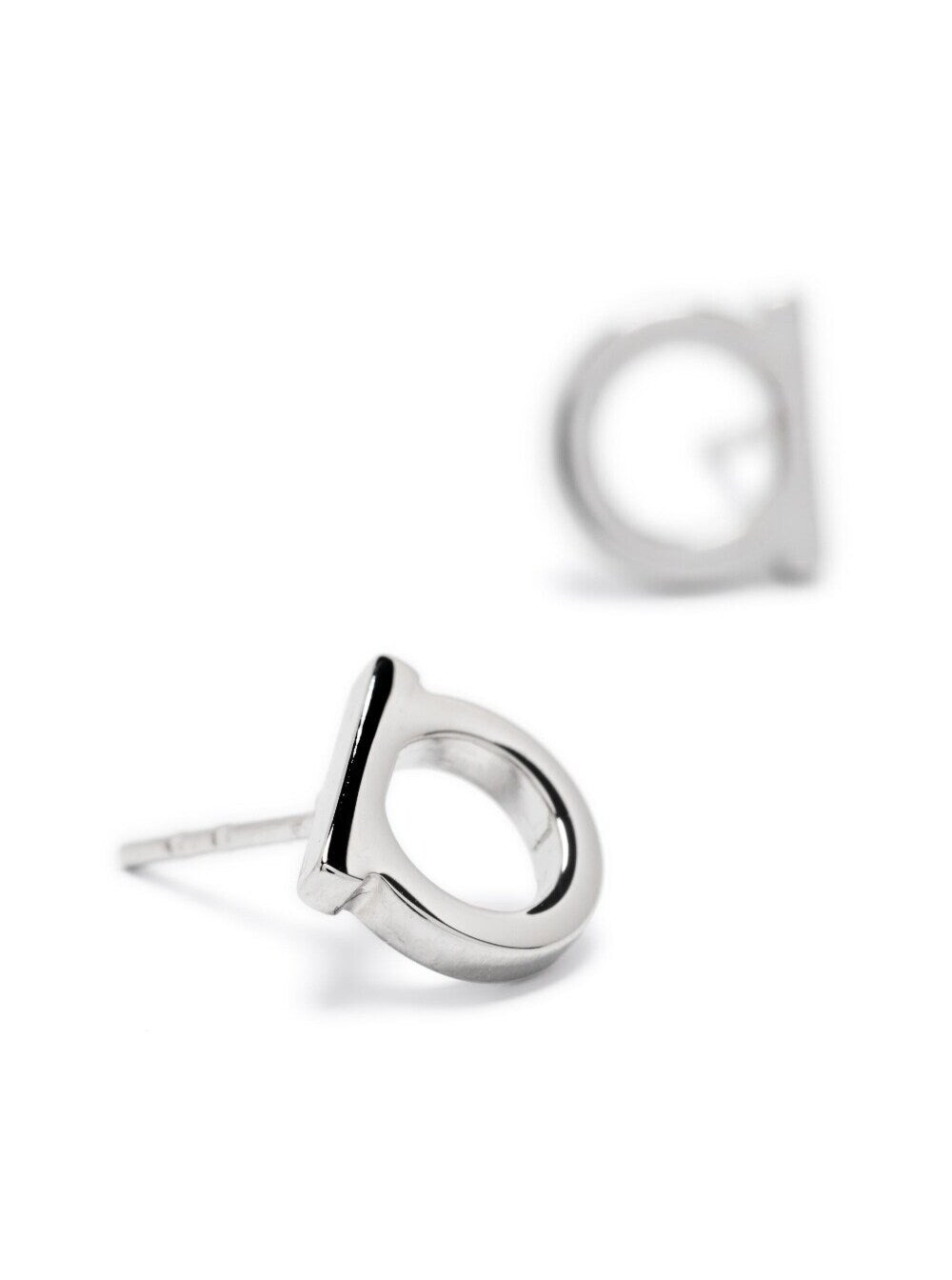 Ferragamo Women Silver-Colored Gancini Earrings In Brass Woman - 2