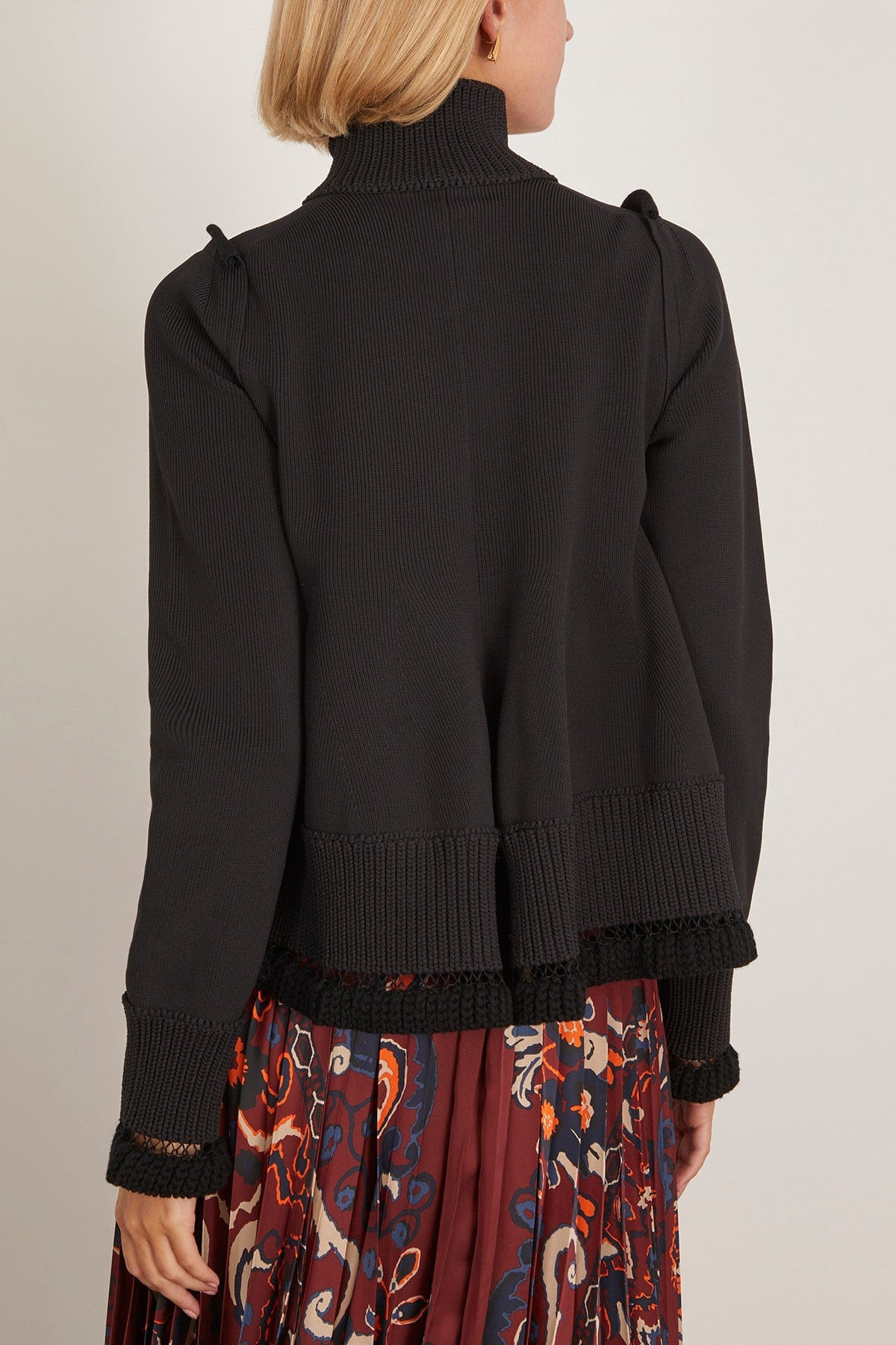 Knit Blouson in Black - 4