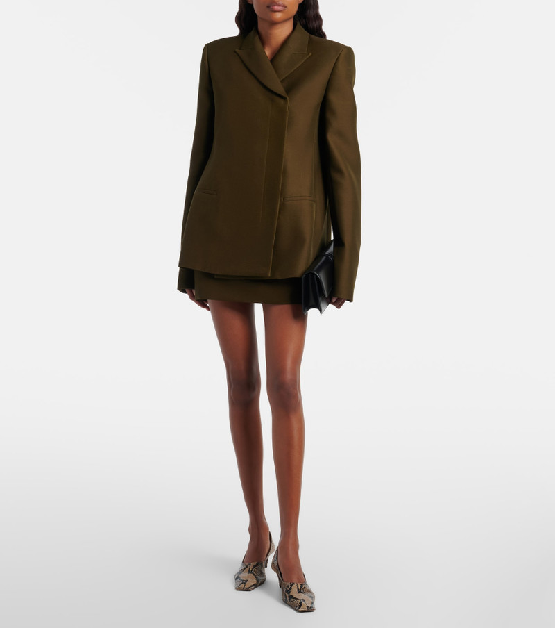 KHAITE Jett wool and silk cady miniskirt outlook