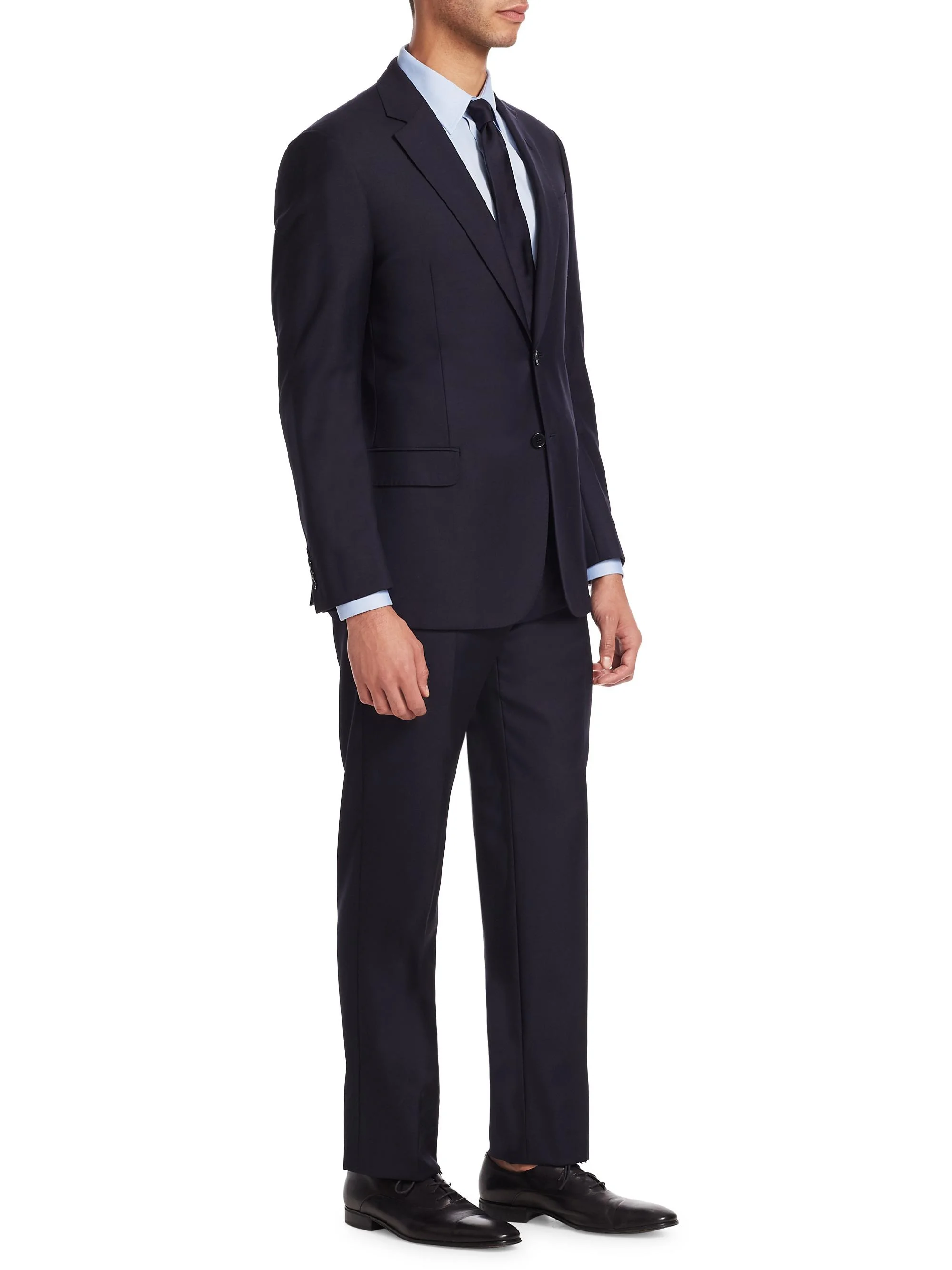 Men's G-Line Super 130s Wool Two-Button Slim-Fit Suit - Navy - 1