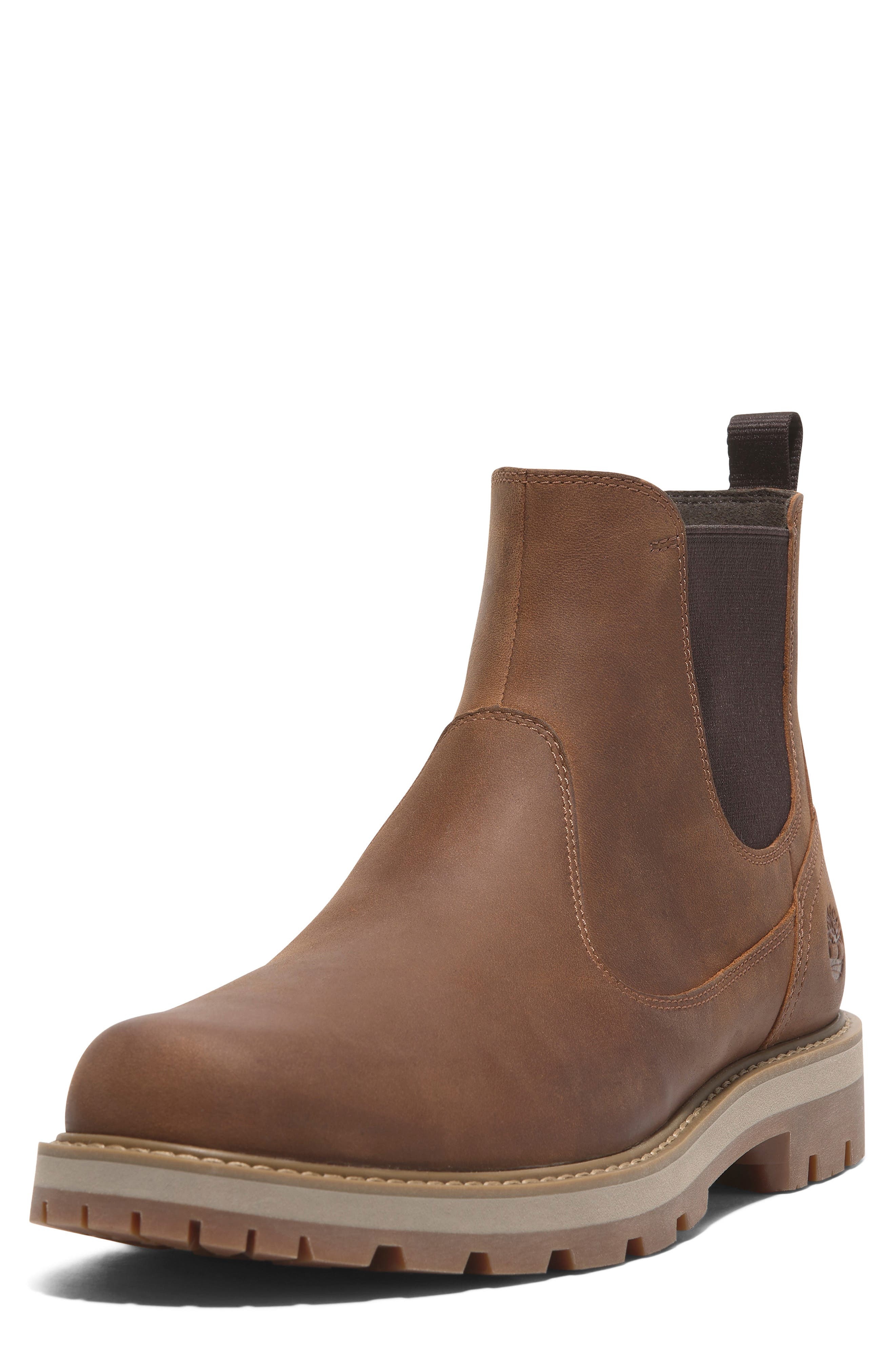 Timberland Britton Road Mid Chelsea Boot (Men) in Rust Full Grain at Nordstrom - 7
