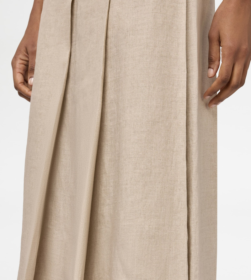 SKIRT IN LINEN - BEIGE 5