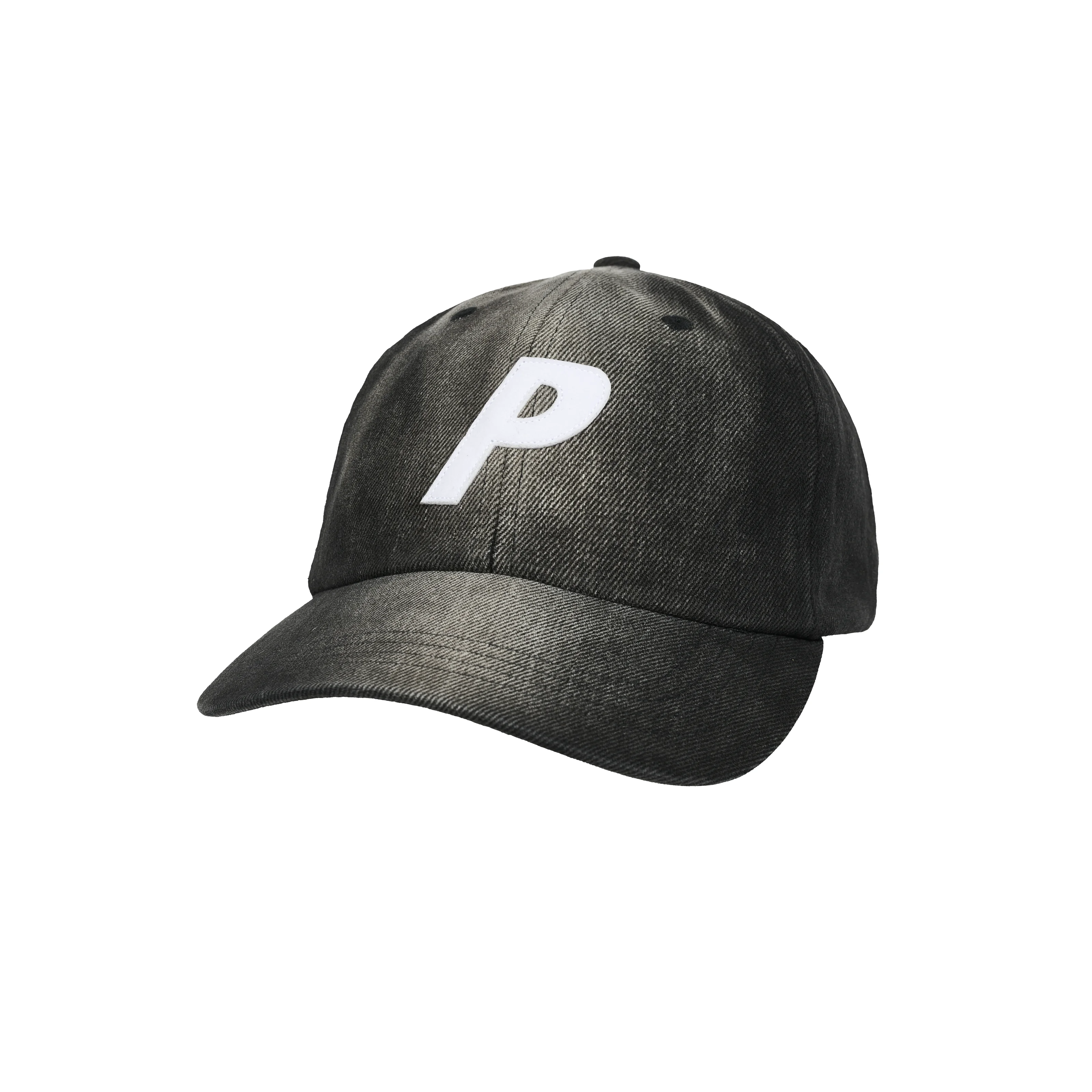BLEACHED DENIM P 6-PANEL BLACK - 1