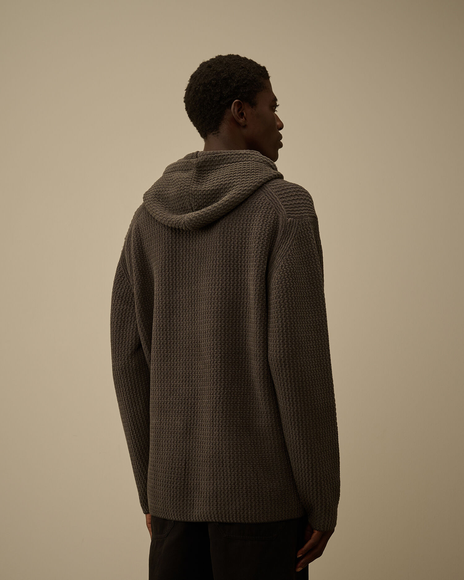 Cotton Chenille Hooded Sweater - 4