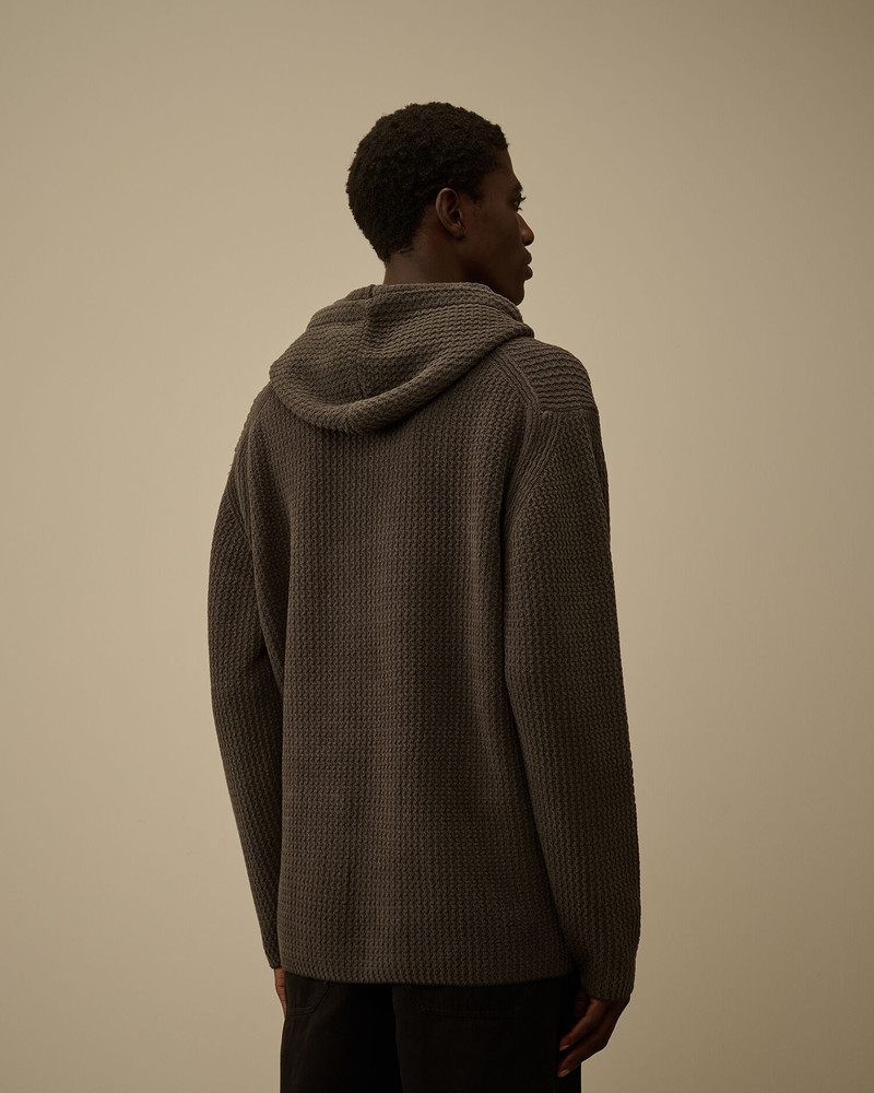 Cotton Chenille Hooded Sweater 4