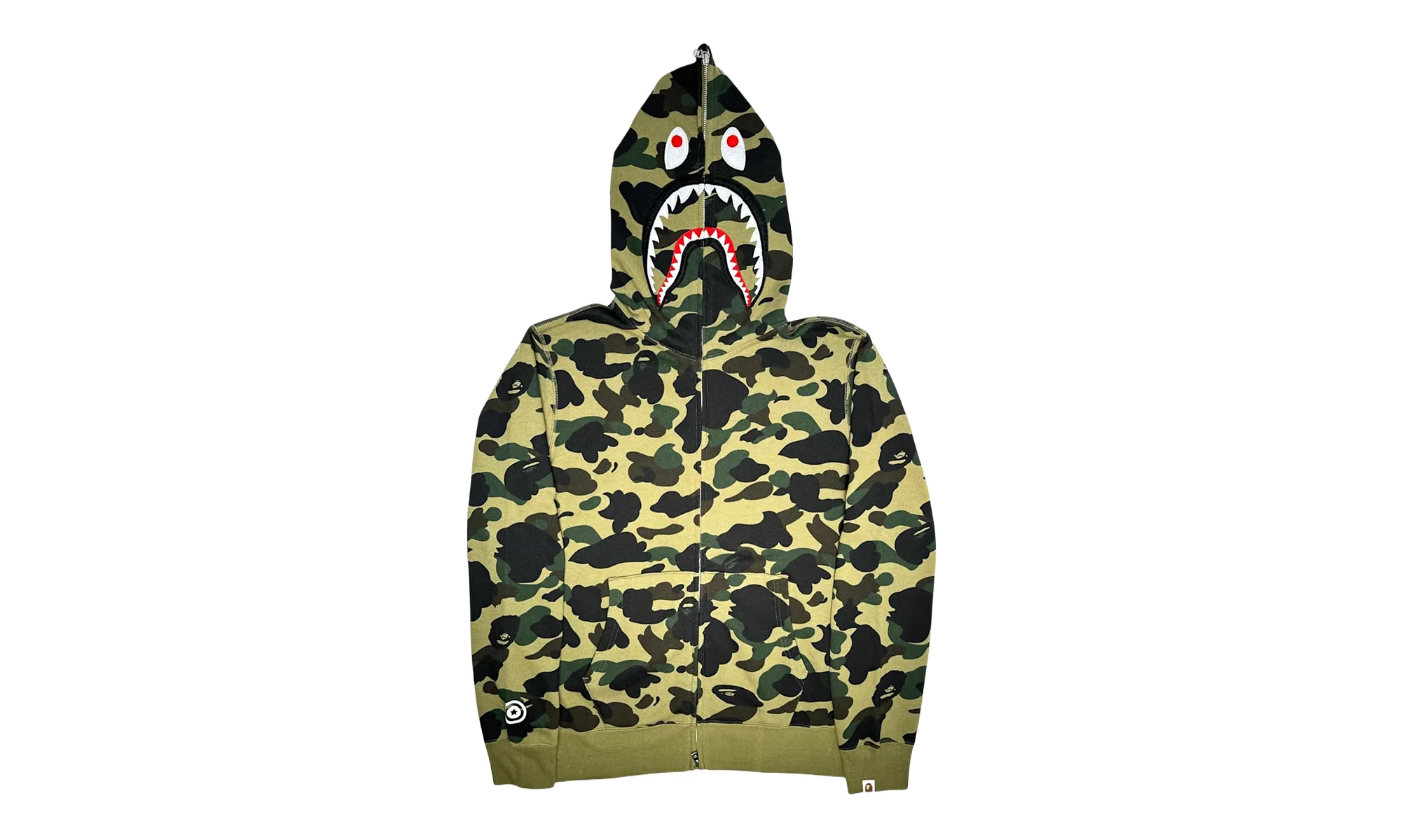 ABC Camo Shark Full Zip Up Hoodie "Green" 001ZPI201004M - 1