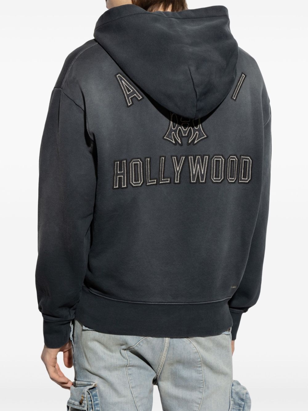 logo-embroidered hoodie - 4