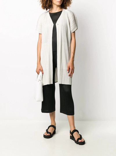 Pleats Please Issey Miyake plisse cardigan outlook